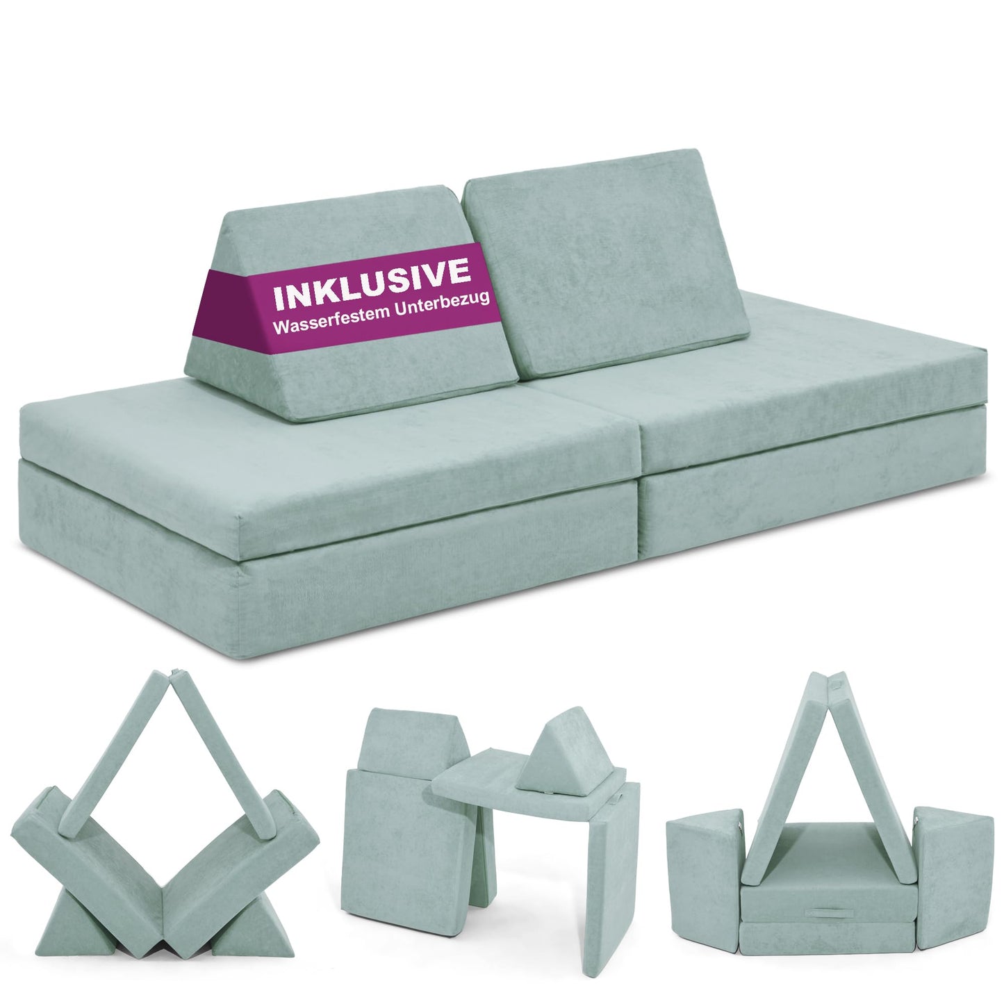 Spielsofa für Kinder, Eisblau