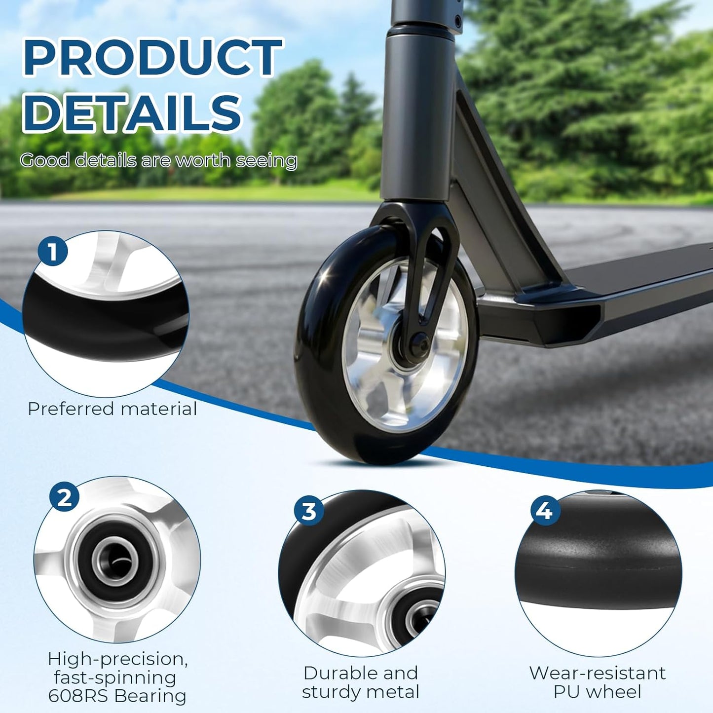 Stunt Scooter Ersatzräder-Set, 2 Stück