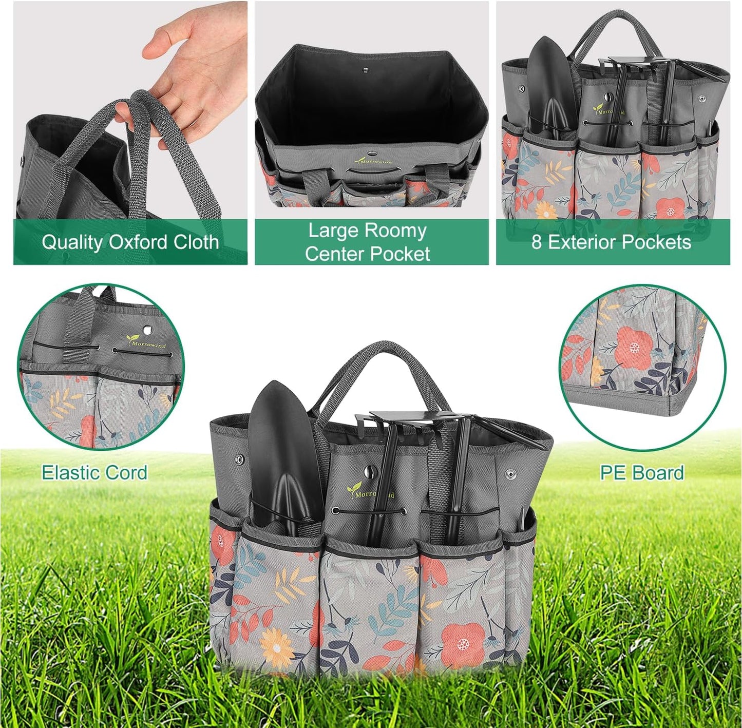 Garten Werkzeugtasche, Floral Rot