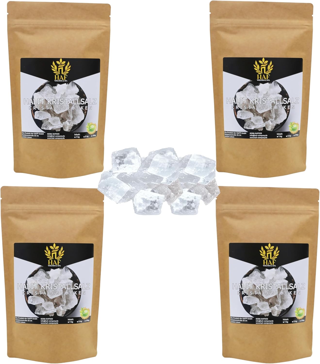 Halit Salzbrocken 4 kg-Set, 2-5 cm Solebrocken, 4 x 1 kg