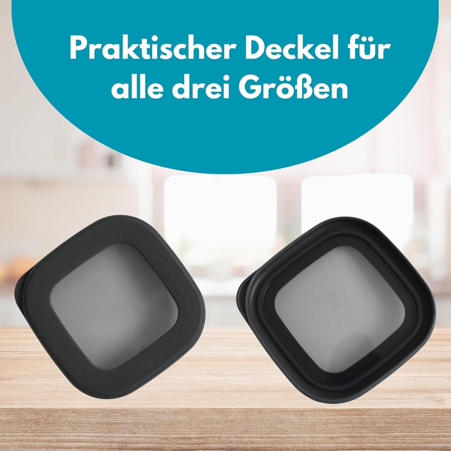 Luftdichtes Vorratsdosen-Set, 5-teilig, 4x 1750ml & 1x HLKauf-Block
