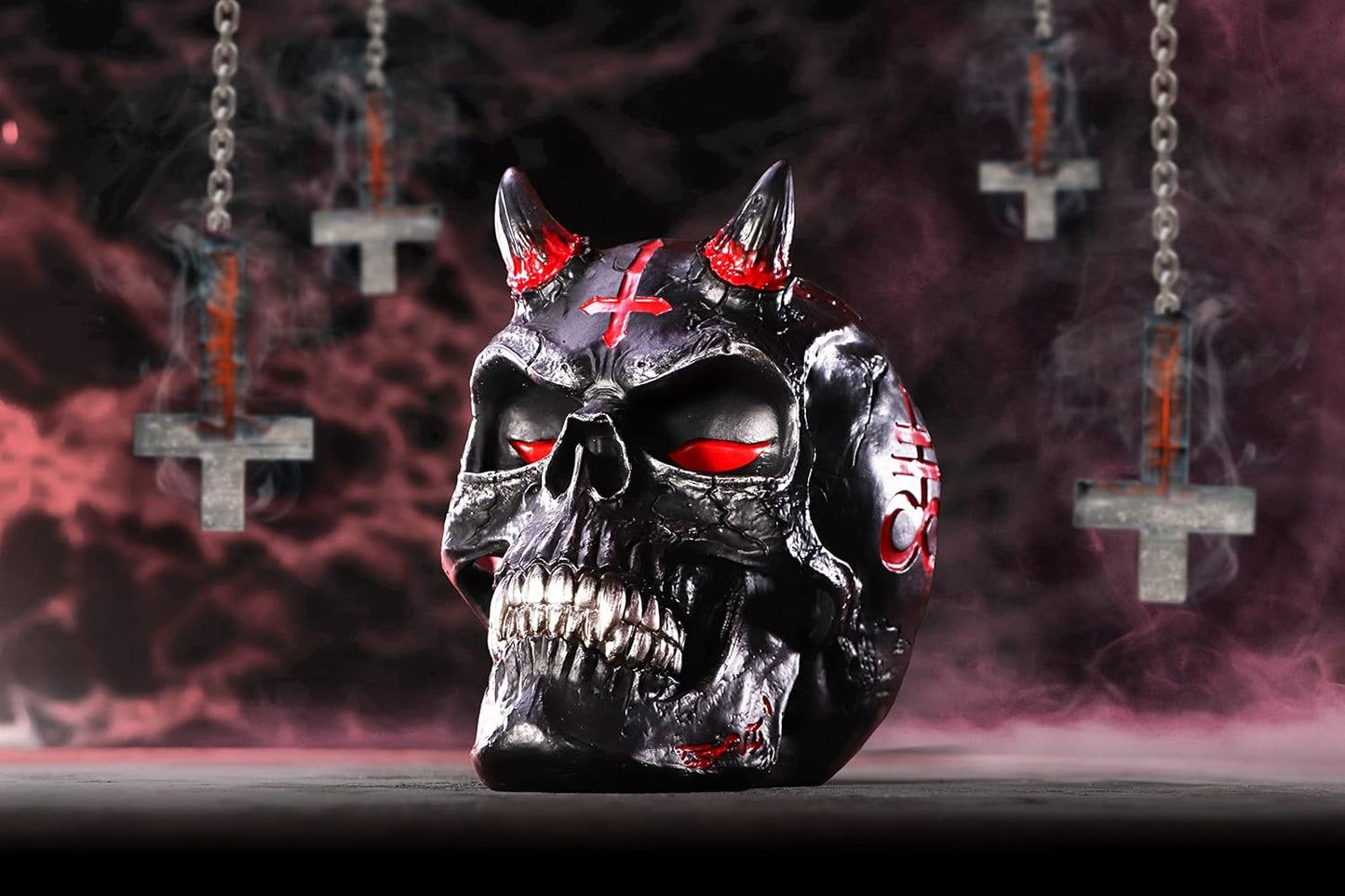 Infernal Skull Totenkopf, Schwarz/Rot Standard