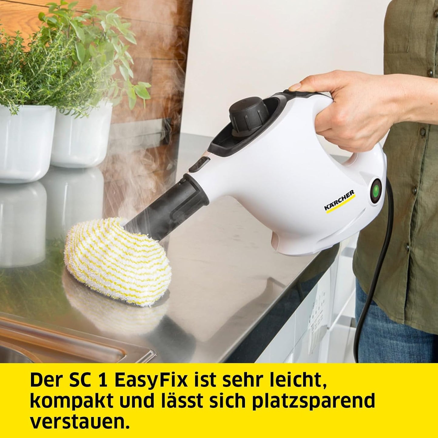 Dampfreiniger SC 1 EasyFix mit Bodenreinigungsset, 1.200 Watt