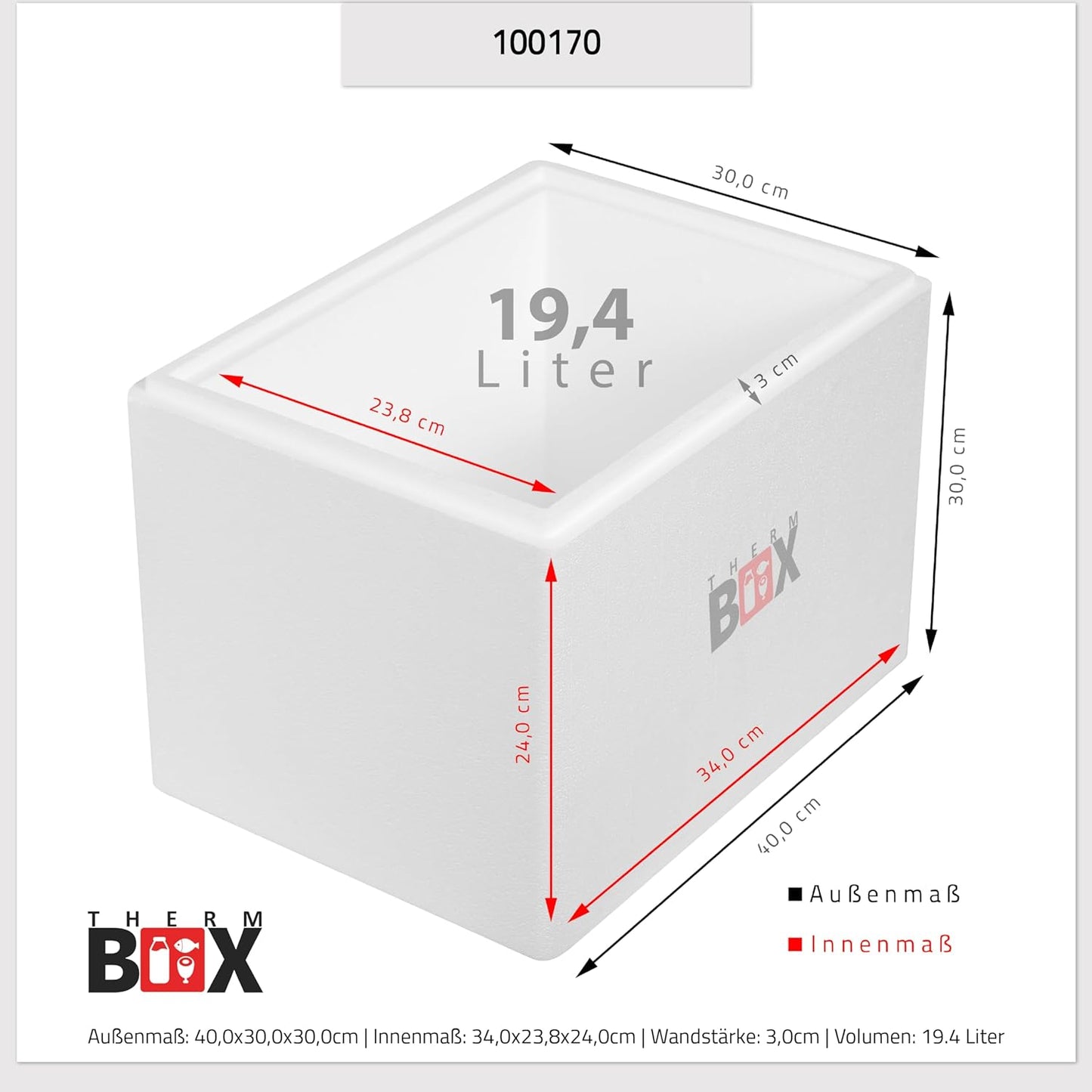 Isolierbox 100170, 19W - 19,5L