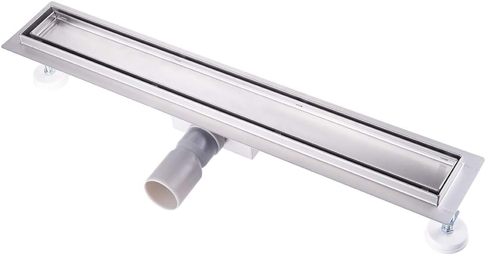 Duschrinne Komplettset mit Siphon und Haarsieb, 70 cm