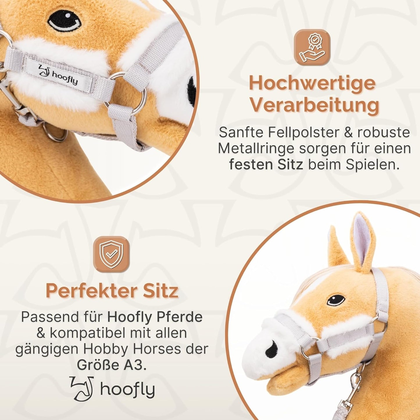 Hobby Horse Halfter-Set, Grau Halfter