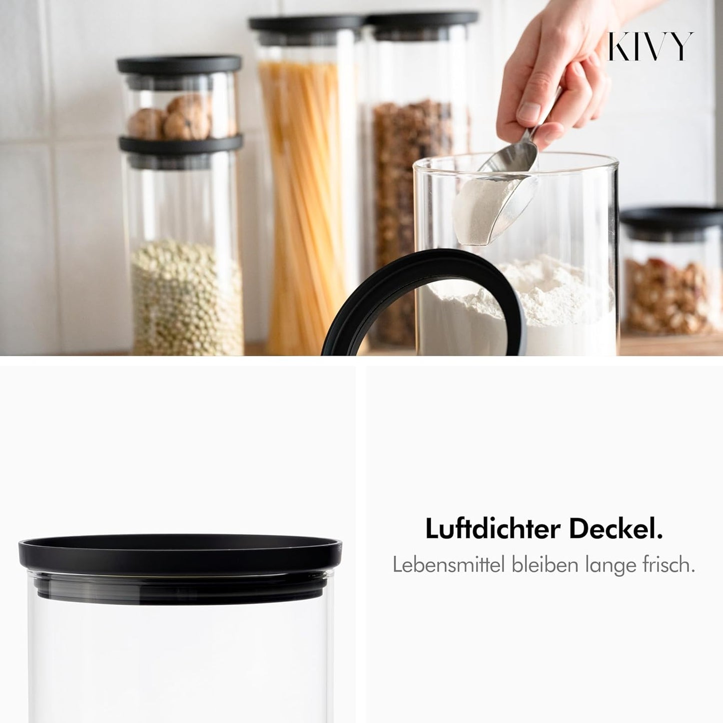 Grosses Vorratsglas mit Deckel, 1x 3000ml (100oz)