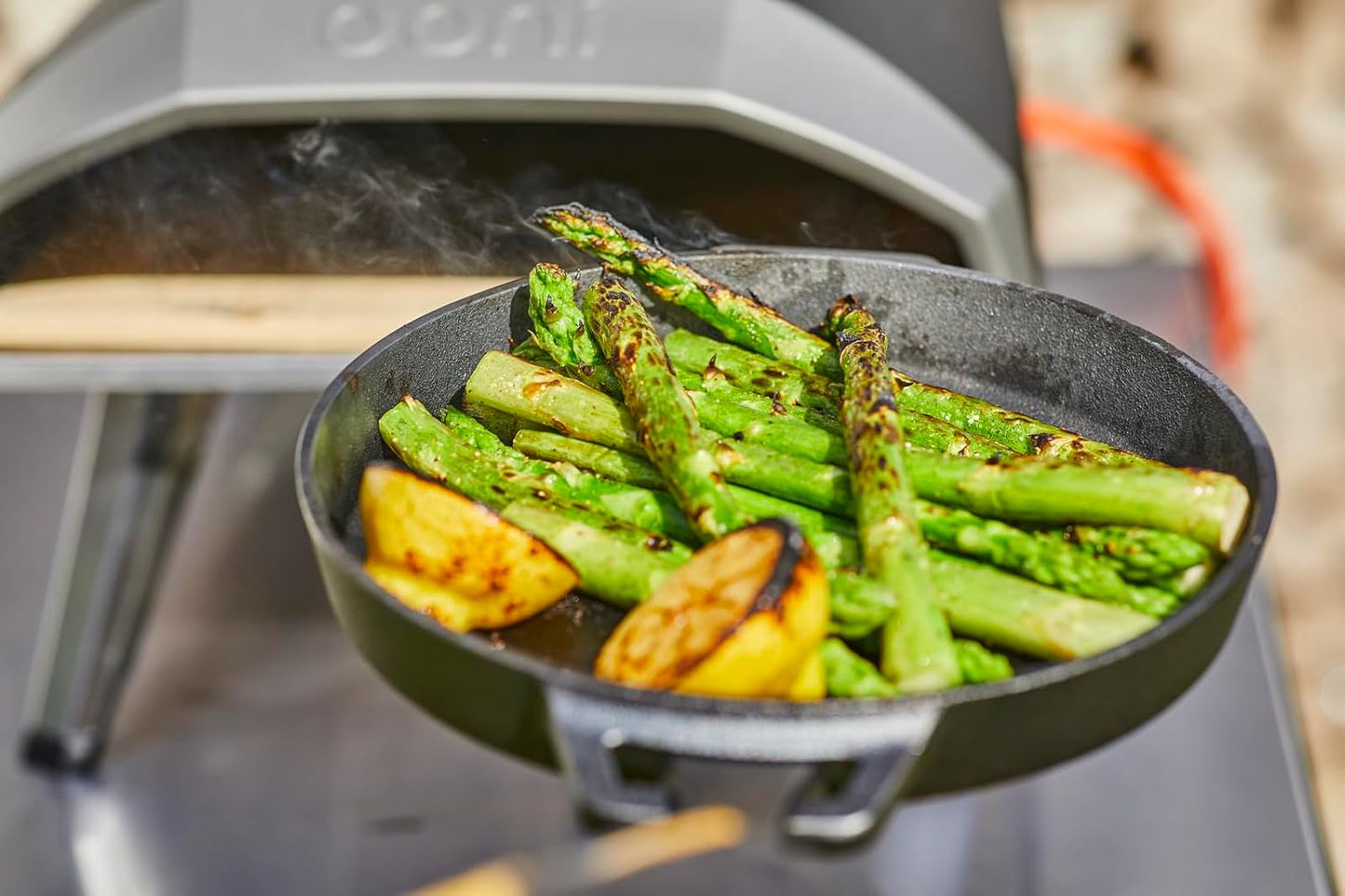 Gusseisen-Grillpfanne mit abnehmbarem Griff, Gusseisenpfanne