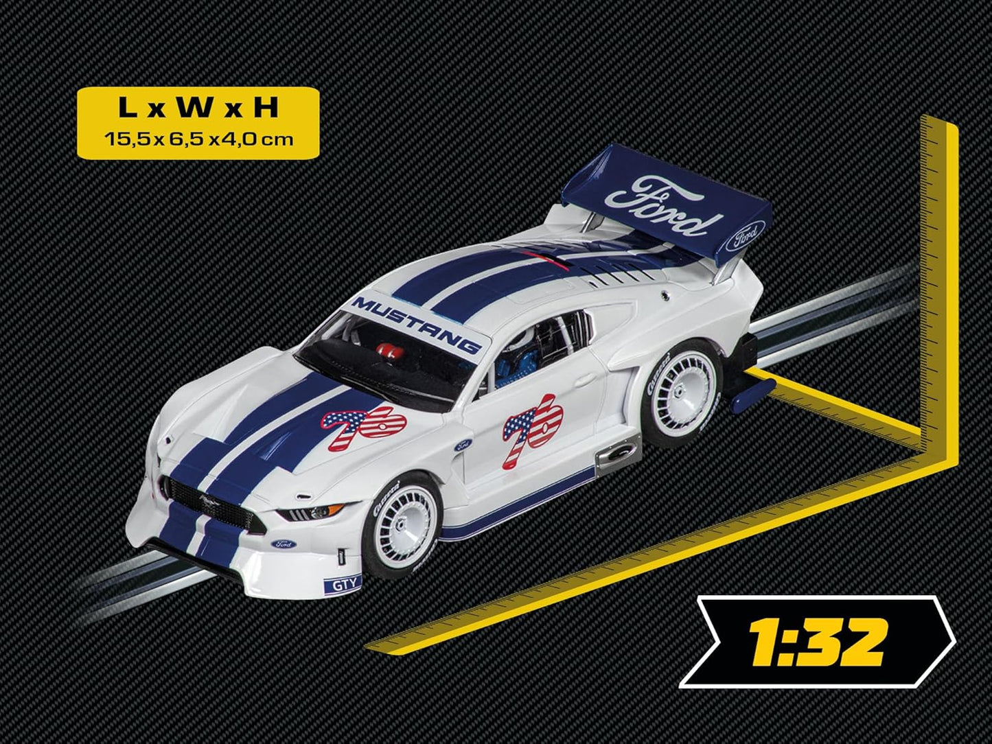 Digitales Slotcar Ford Mustang GTY No.76