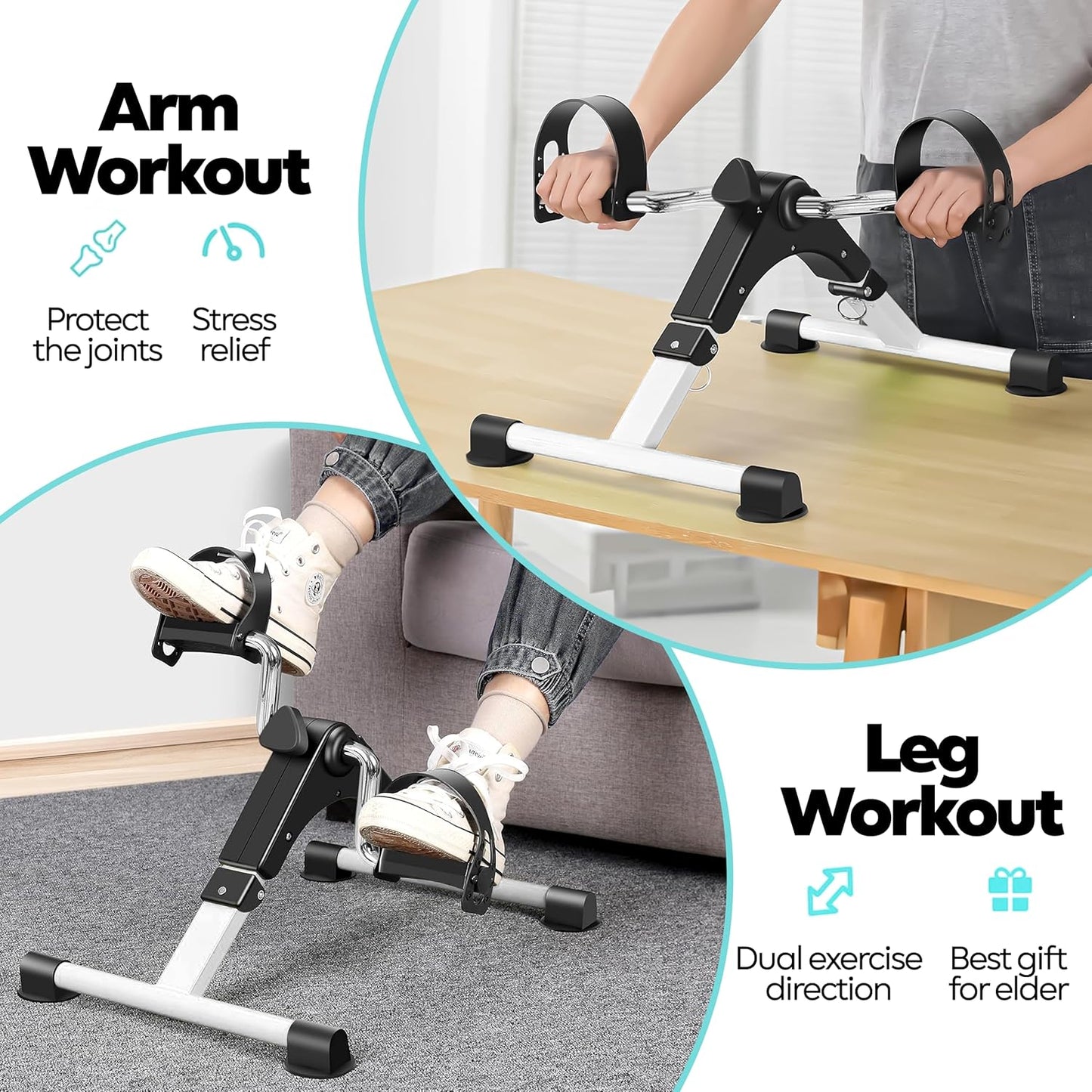 Pedaltrainer für Arme und Beine, Weiß PED2