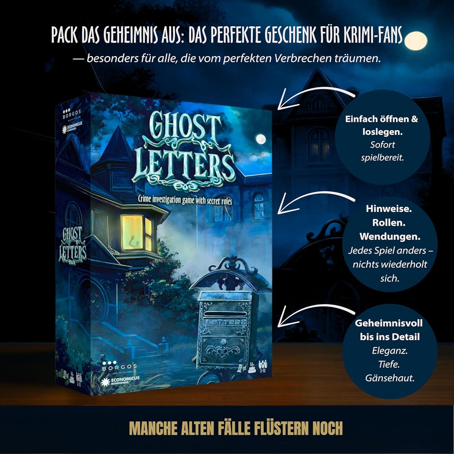 Ghost Letters Krimispiel mit geheimen Rollen ab 14, Deutsch