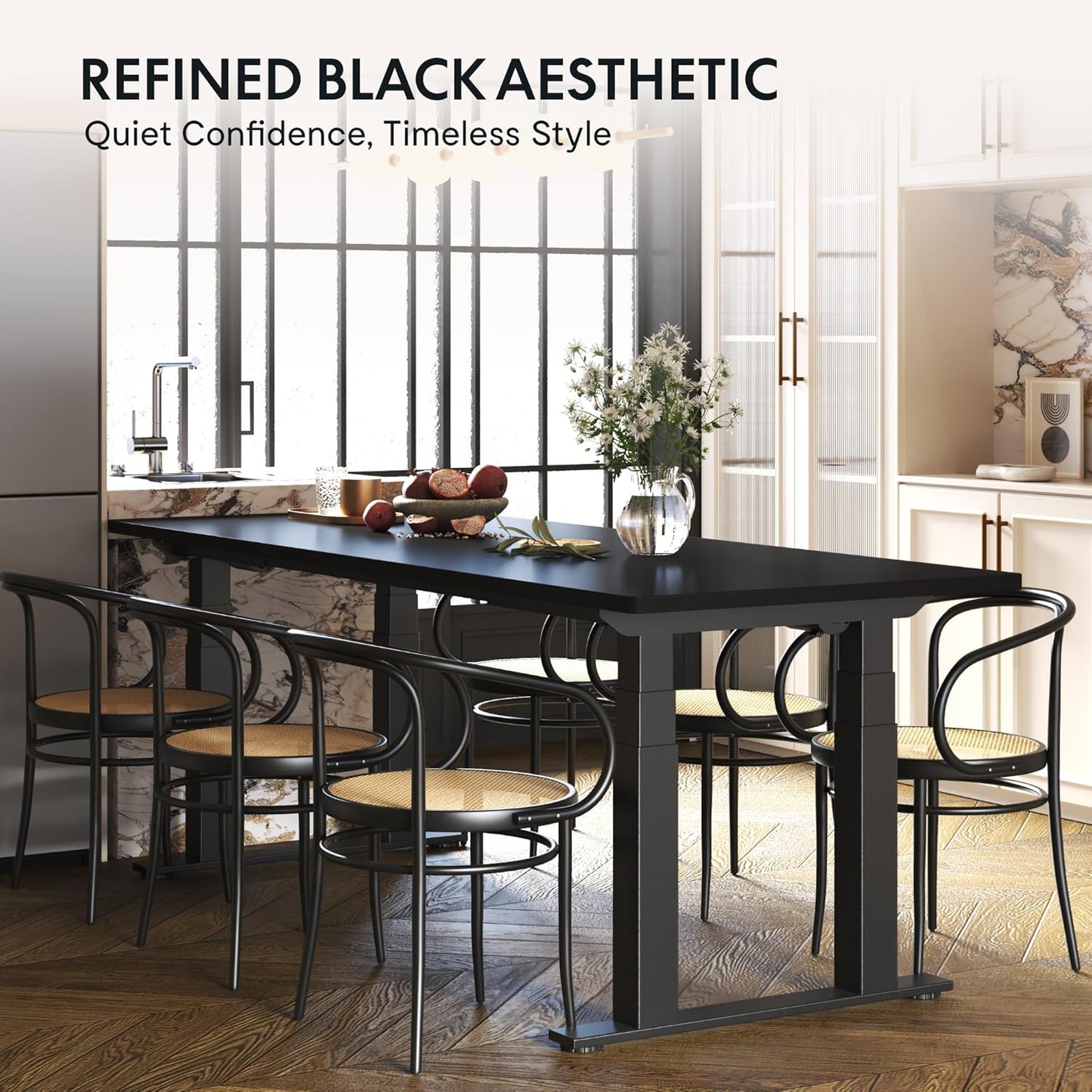 Tischplatte, 120 x 60 cm Schwarz (One-piece Tabletop)