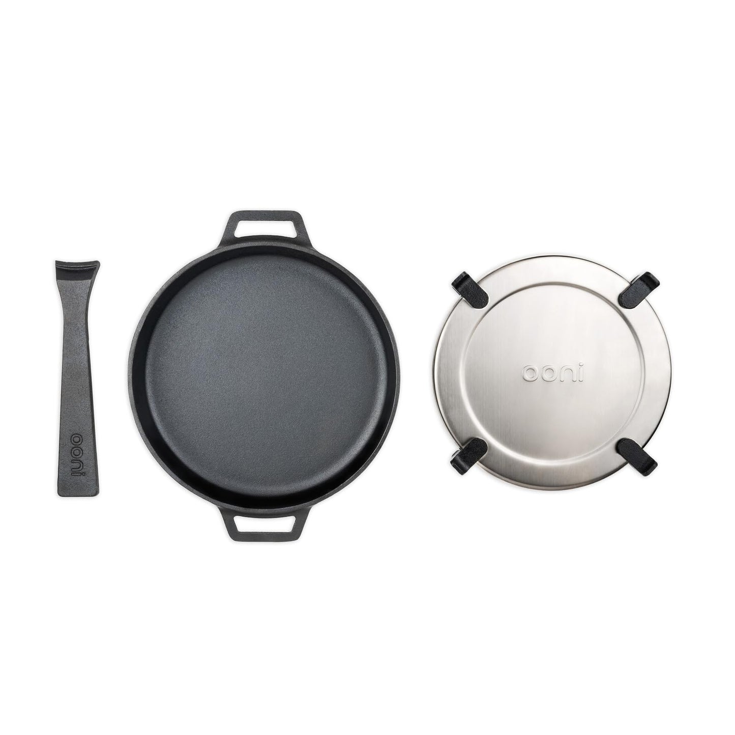 Gusseisen-Grillpfanne mit abnehmbarem Griff, Gusseisenpfanne