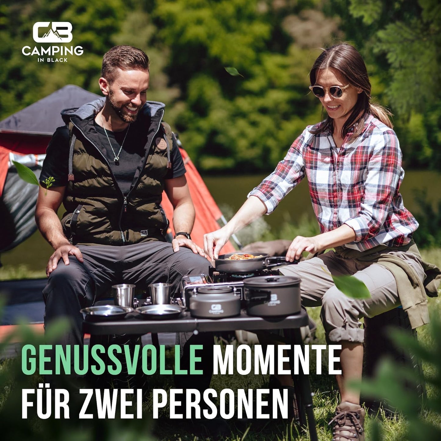 Campinggeschirr-Set für 2 Personen