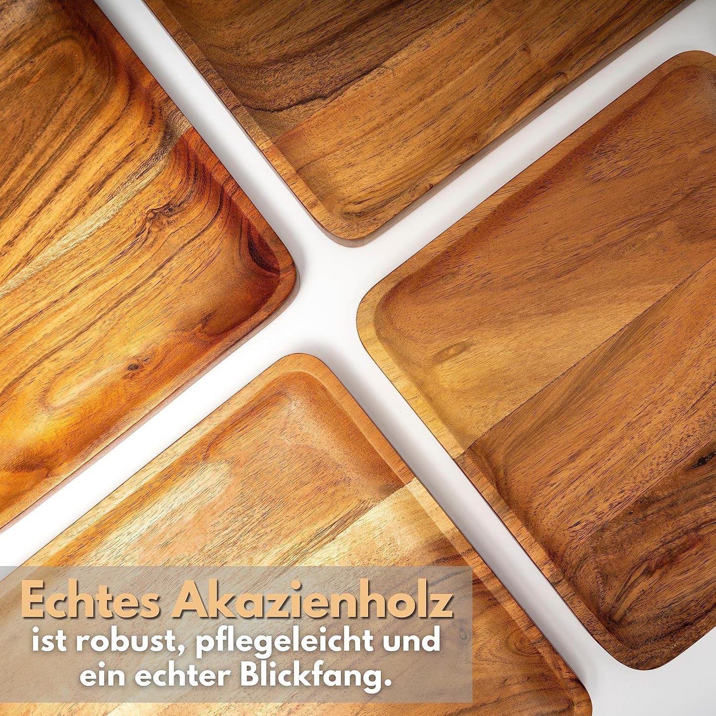Rechteckiges Tablett-Set, 10 cm x 20 cm