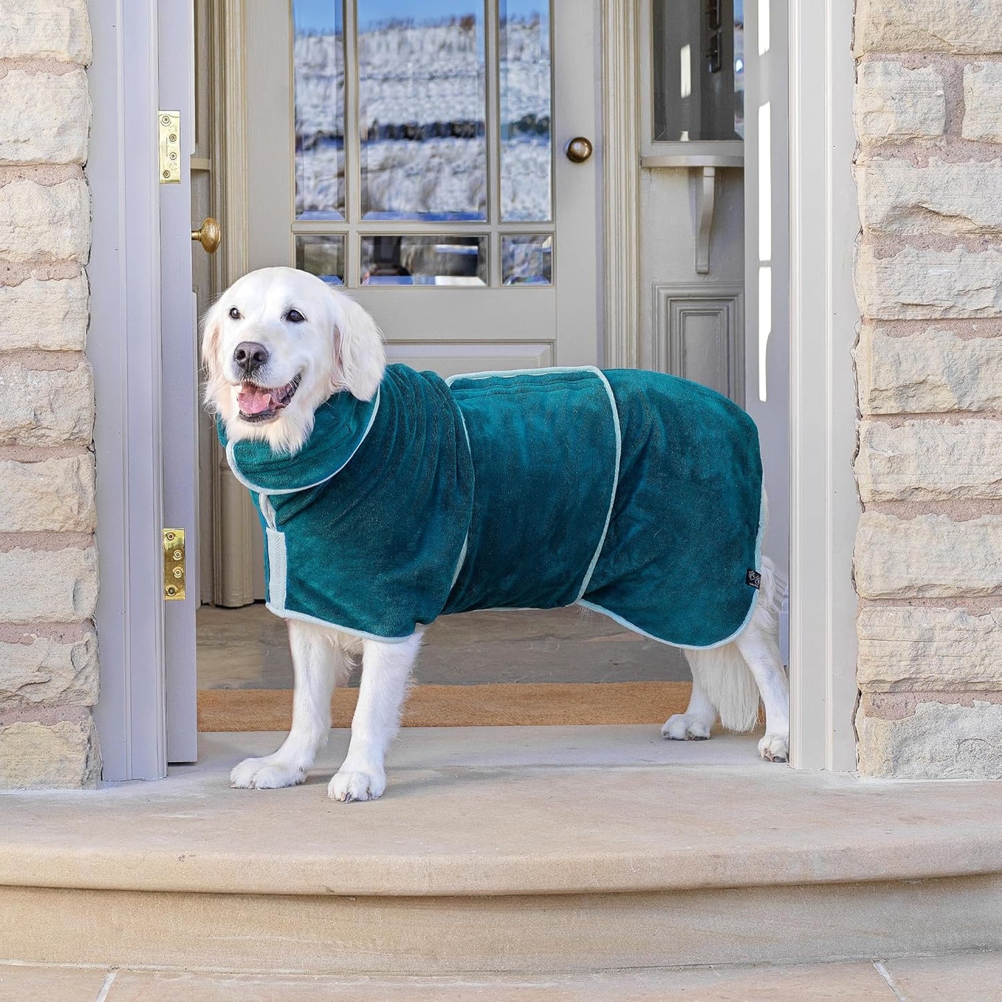 Hundebademantel, Teal XXS