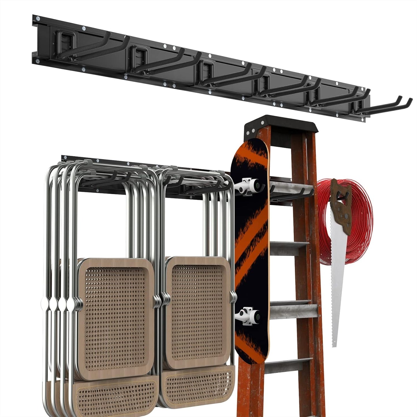 Gerätehalter, Satz 1-3 Schienen+6 Haken
