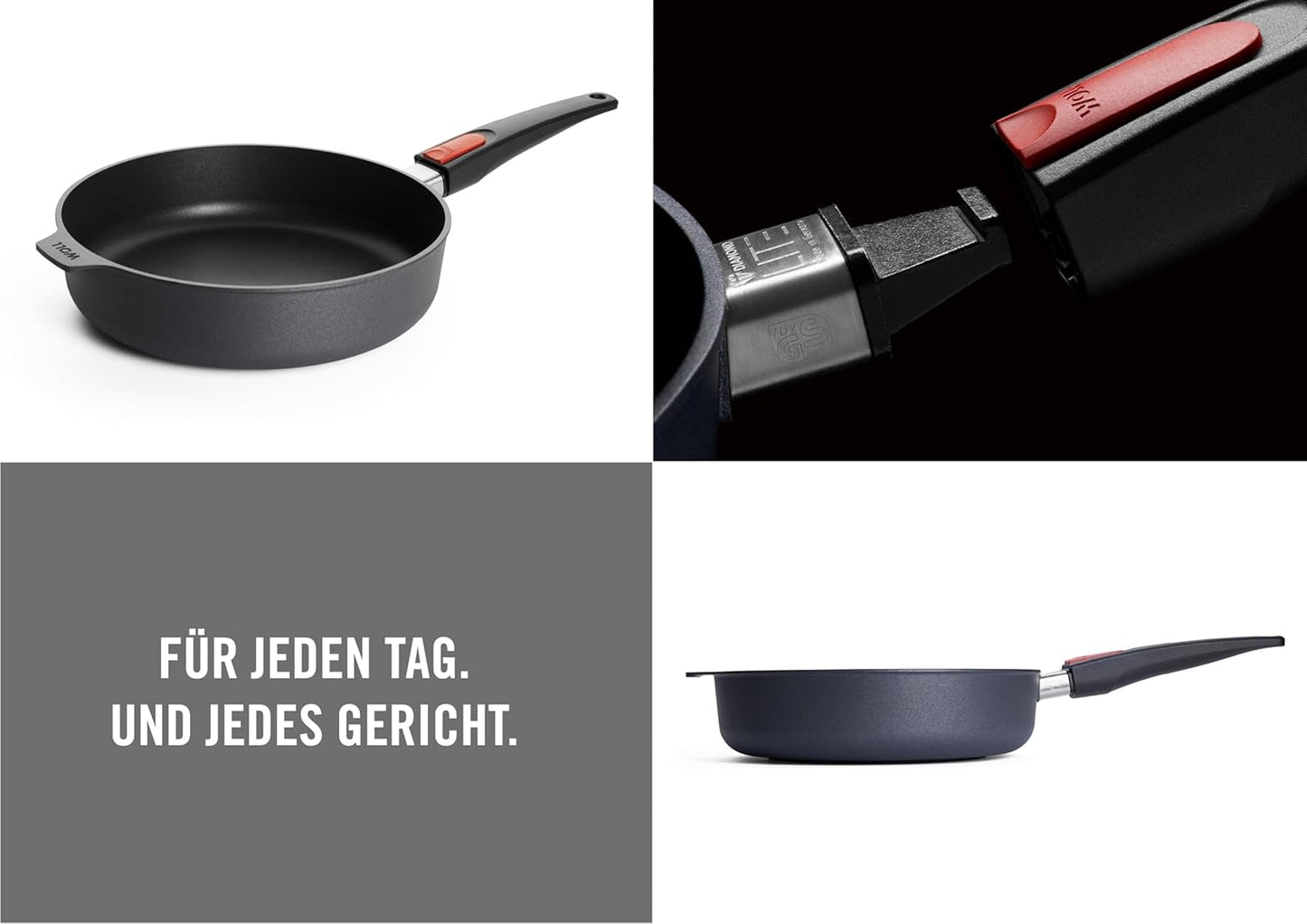 Diamond Lite Hochrandpfanne mit abnehmbarem Stiel, Ø 26 cm, 7 cm hoch