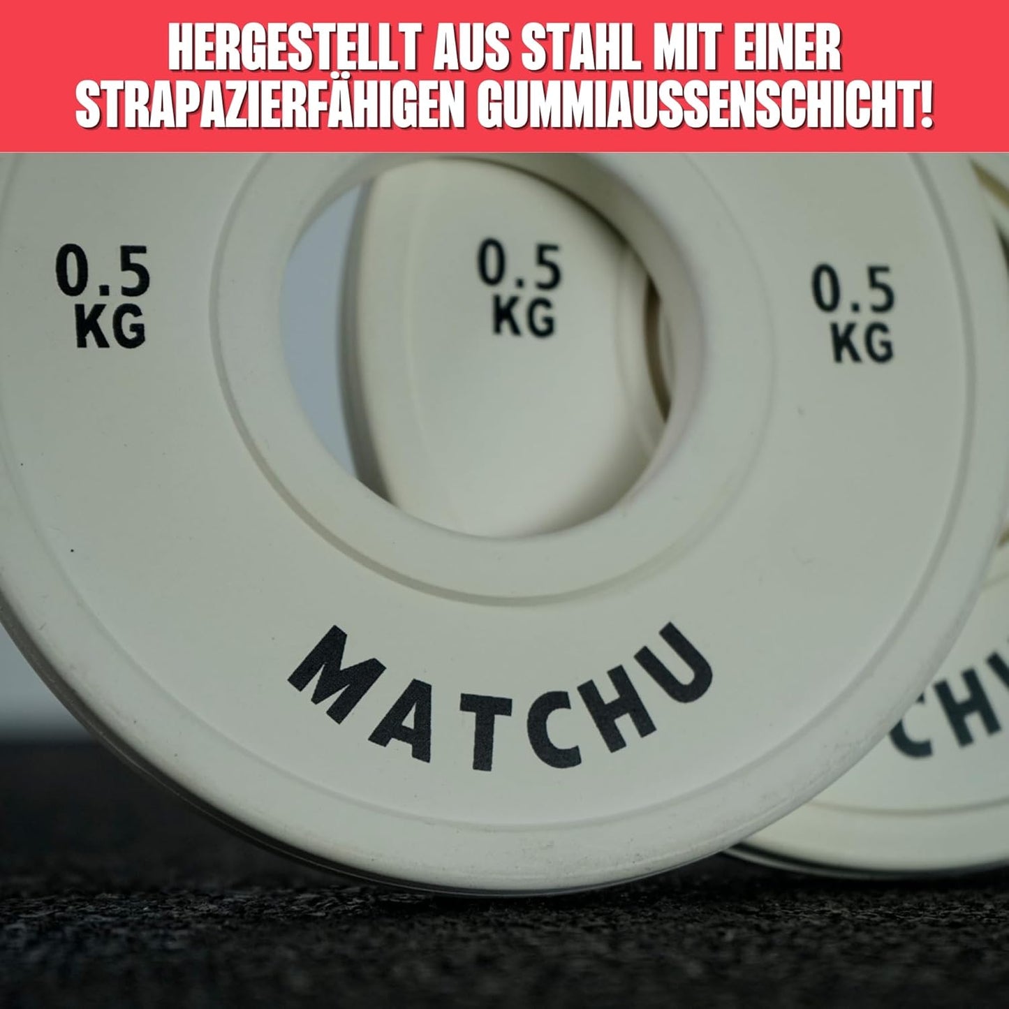 2er-Set Mini-Hantelscheiben (0,5 kg), Beige - 0,5 KG