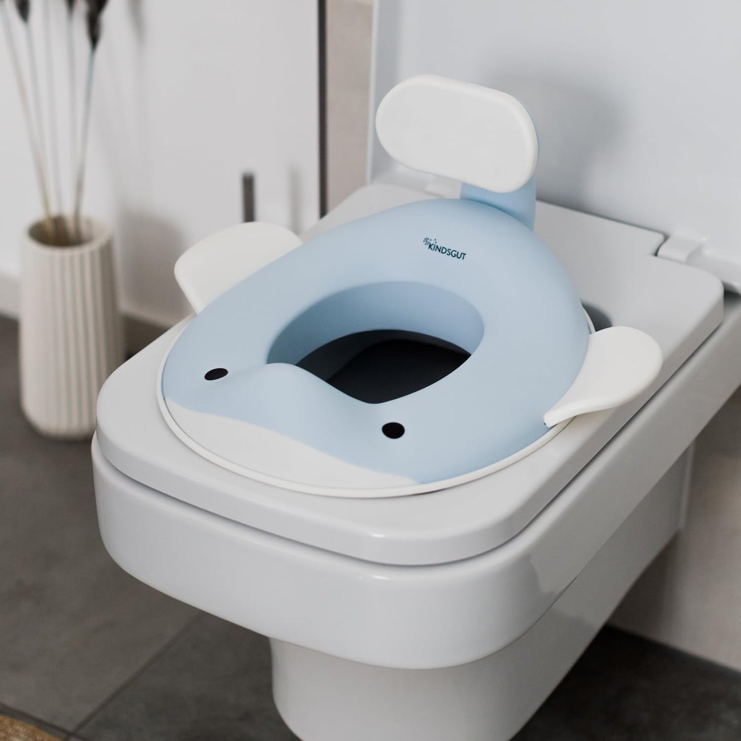 Toilettenaufsatz für Kinder im Wal-Design, Hellblau