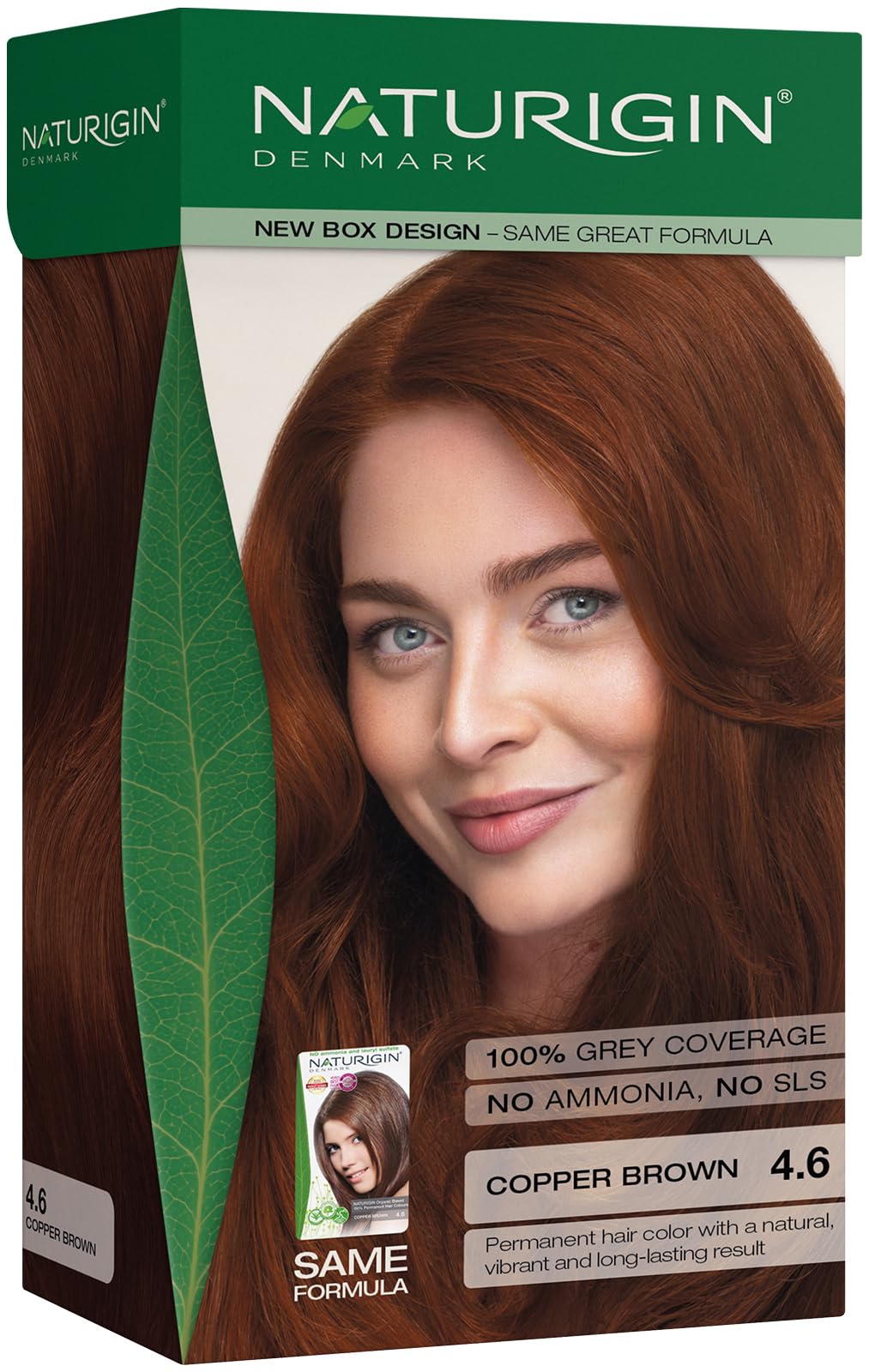 Permanente Haarfarbe ohne Ammoniak, Copper Brown-4.6