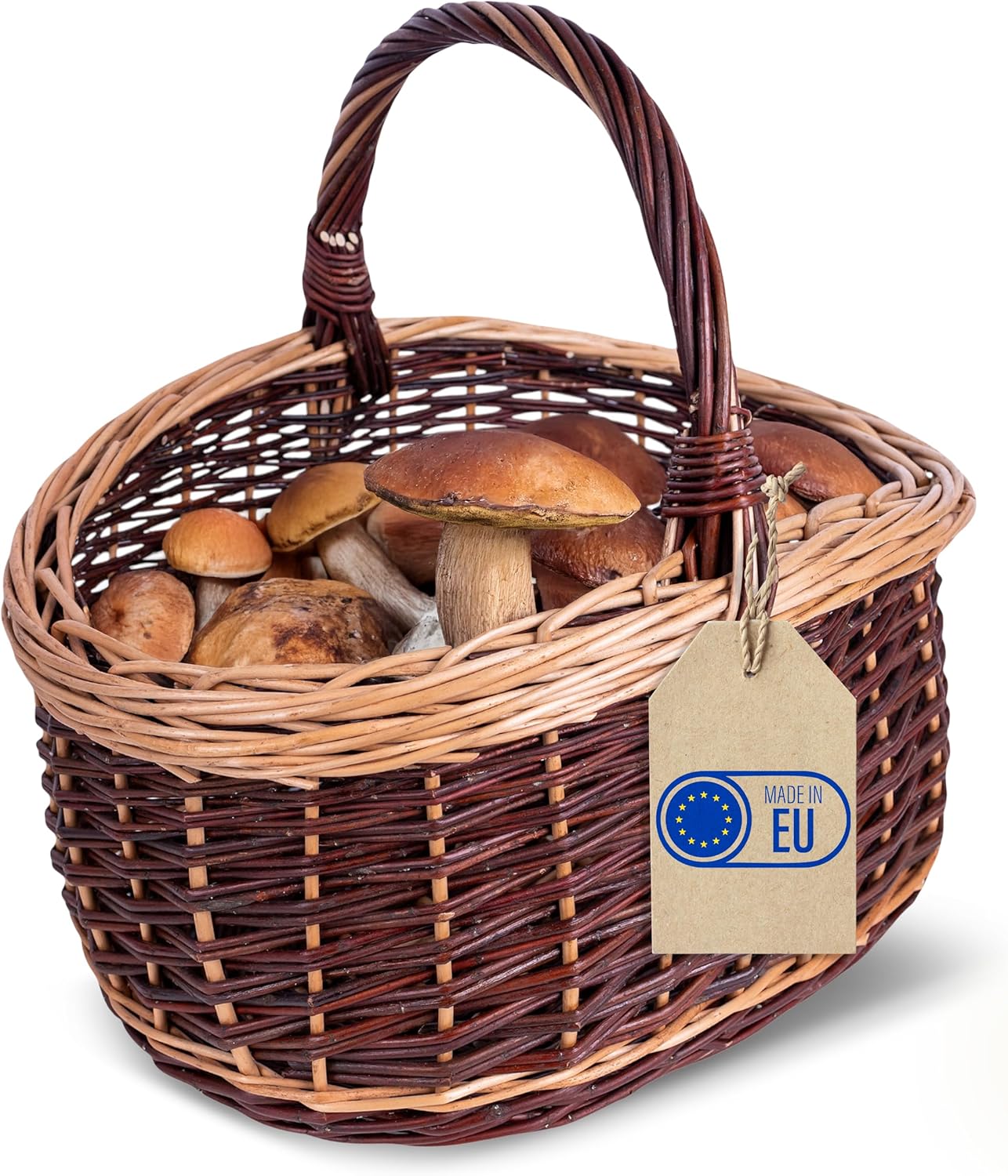 Grosser Picknickkorb aus Weide 43x33x40 cm