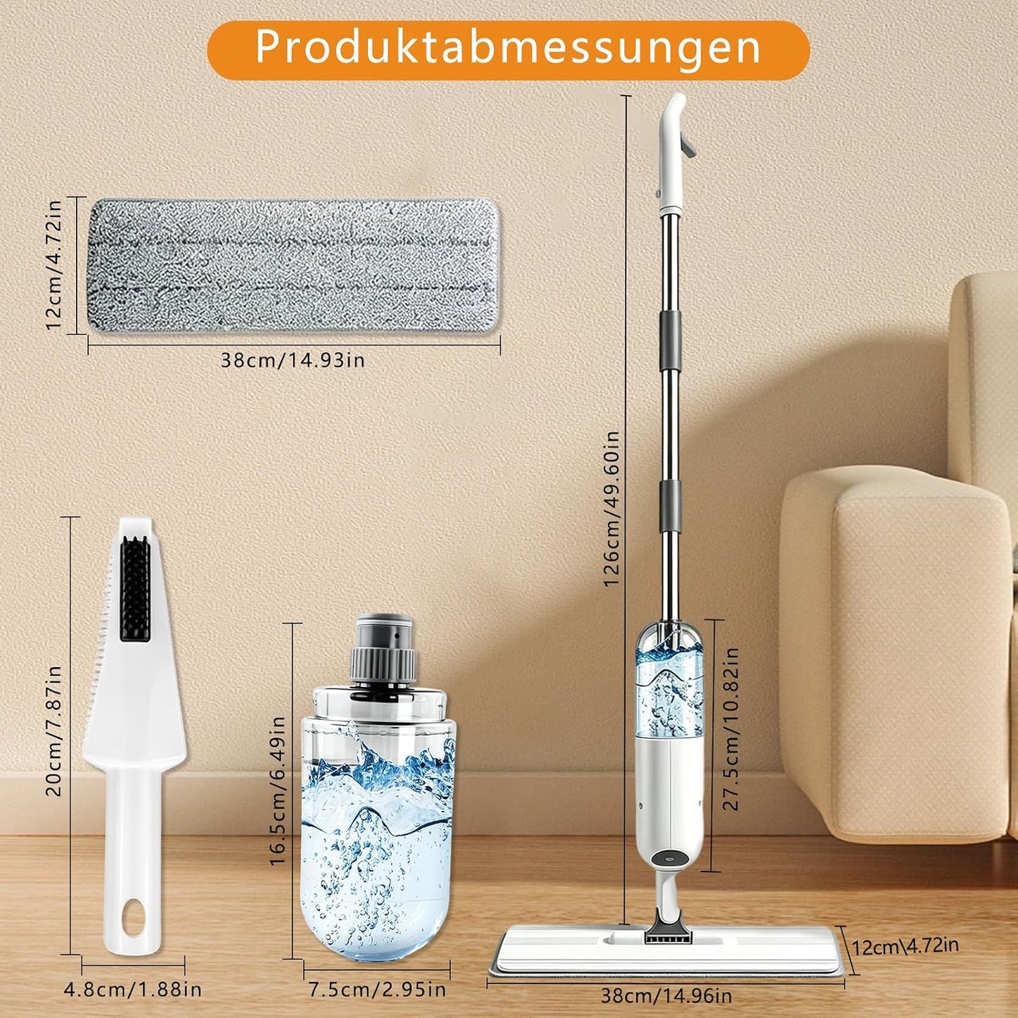 Sprüh-Wischmopp-Set