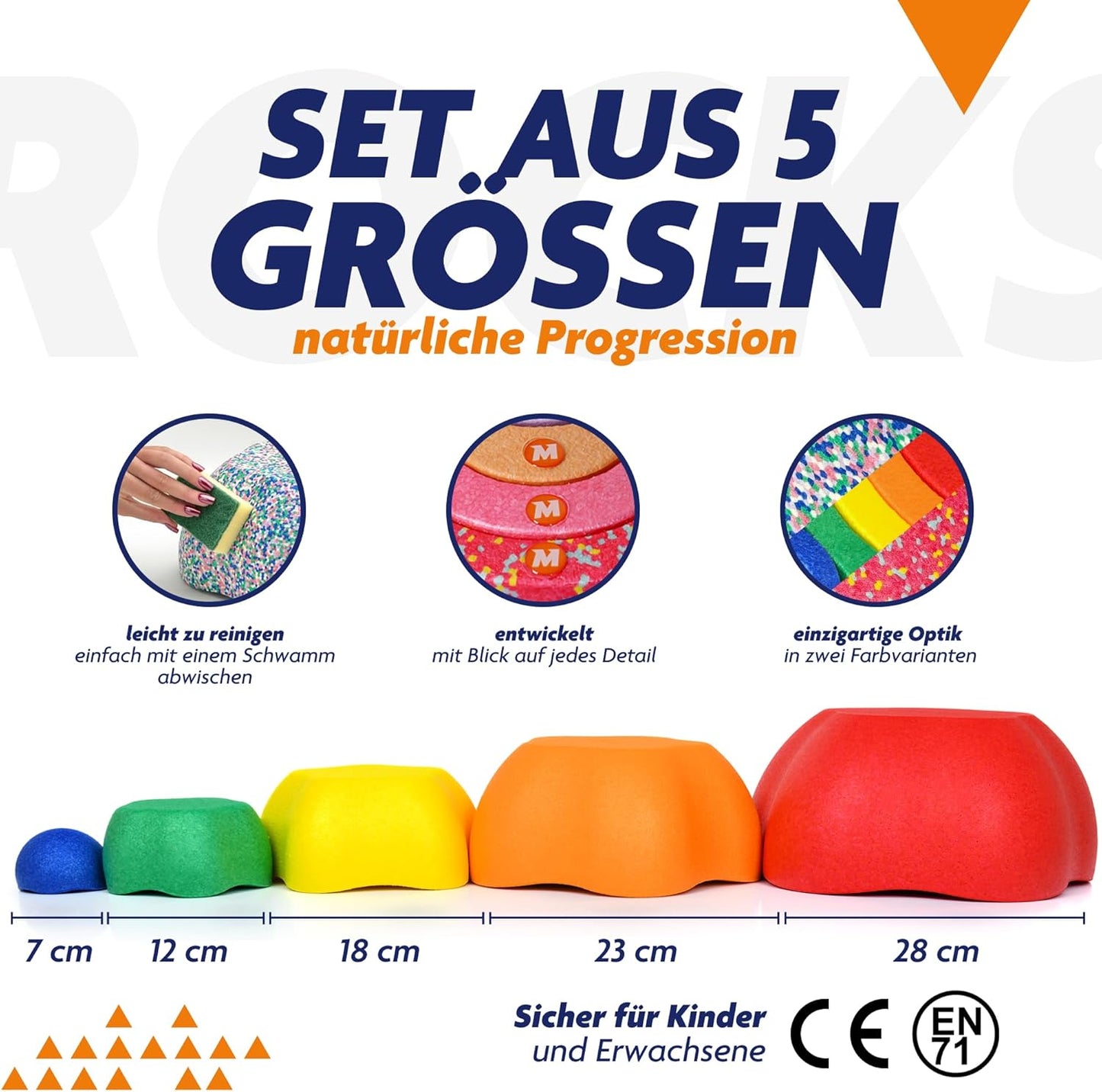Balanciersteine für Kinder, regenbogen