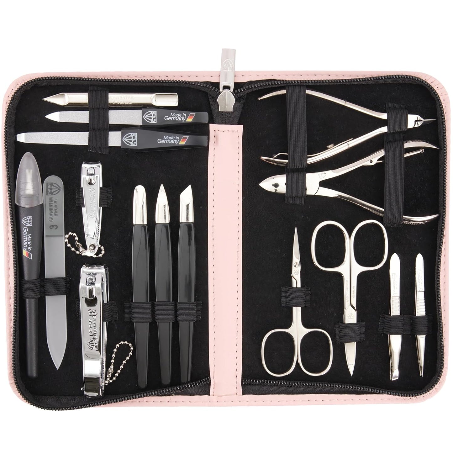 16-teiliges Nagelpflege Set Cinisello, ROSA / KUNSTLEDER