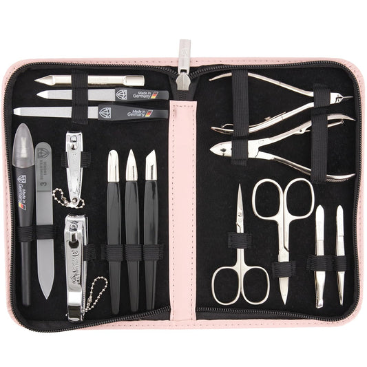 16-teiliges Nagelpflege Set Cinisello, ROSA / KUNSTLEDER
