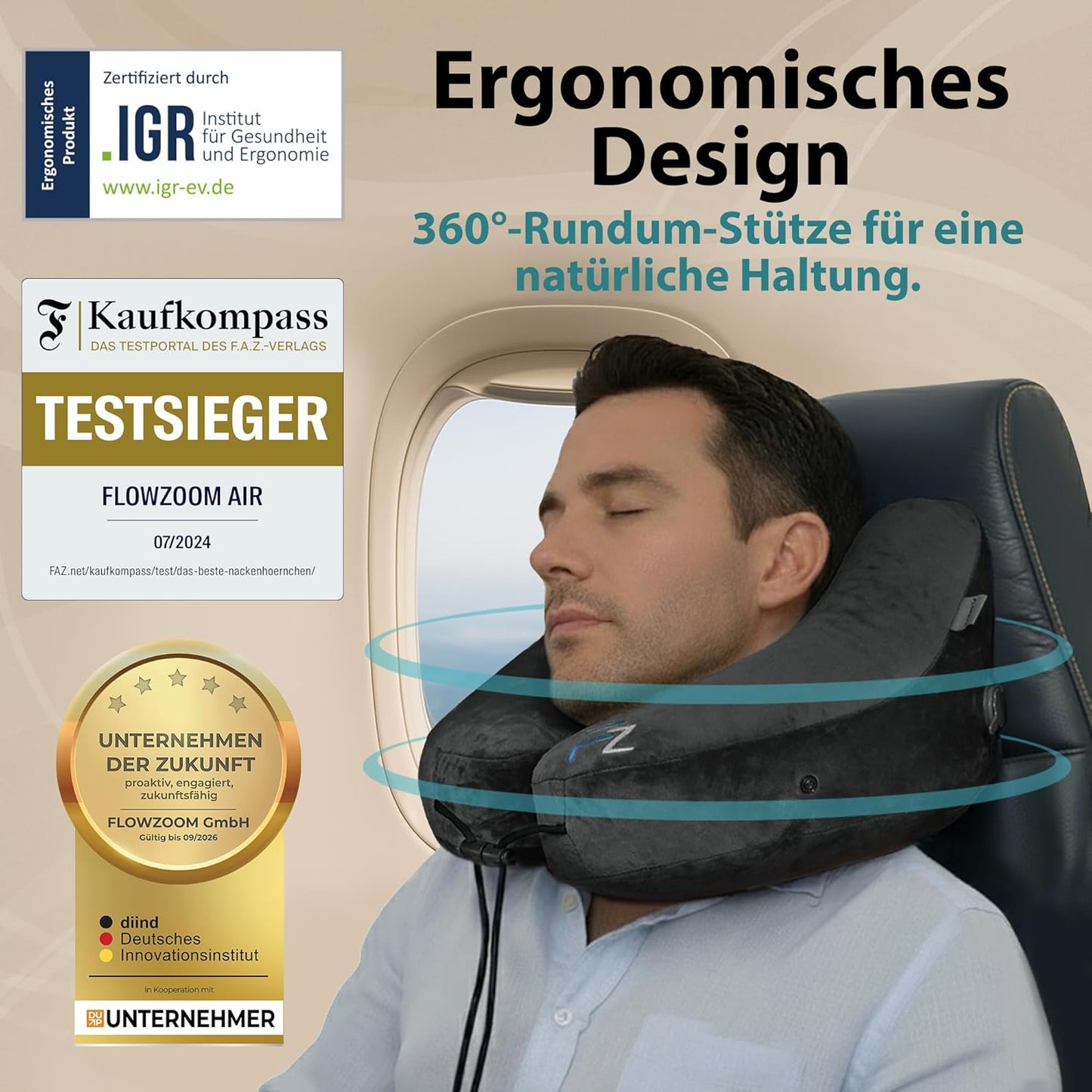 Air Pillow, 2) Schwarz - Grösse L