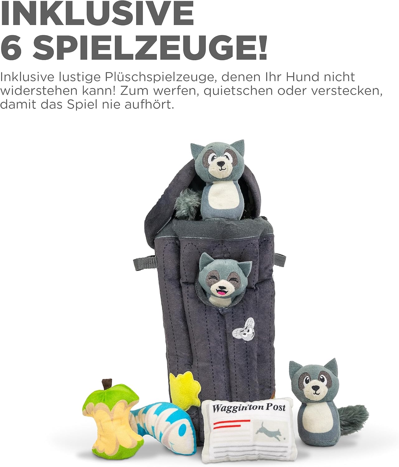 Hundespielzeug "Verstecken Sie einen Waschbär", Waschbär