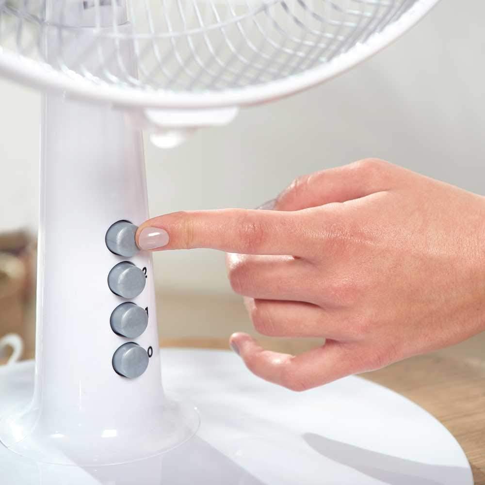 Tischventilator, 5 Klingen - Weiss