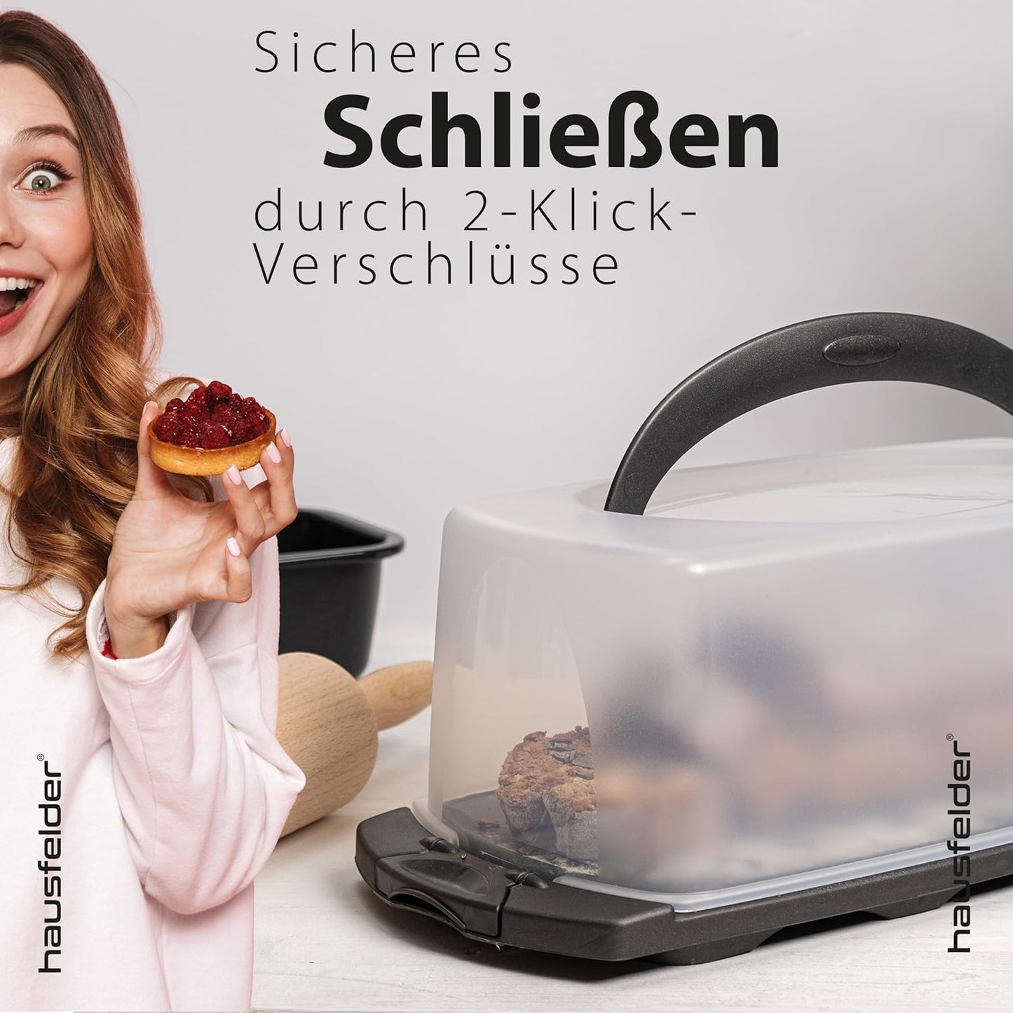 105004 Kuchentransportbox, Rechteckig für Kastenkuchen