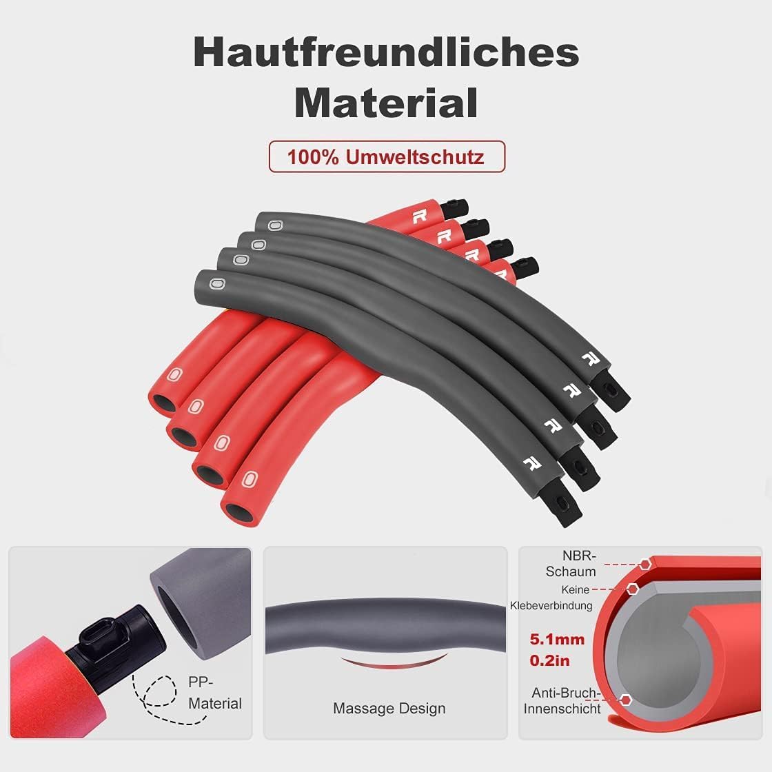 Verstellbarer Hula Hoop Reifen mit Stecksystem