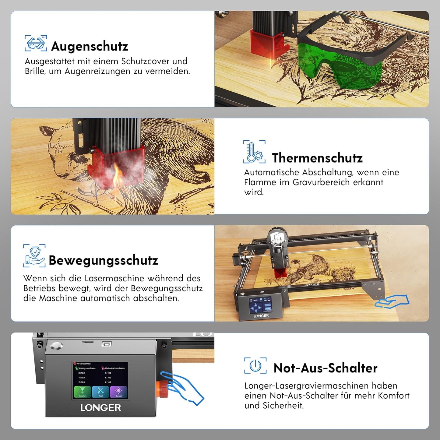 RAY5 Laser Graviermaschine mit Touchscreen, RAY5 5W