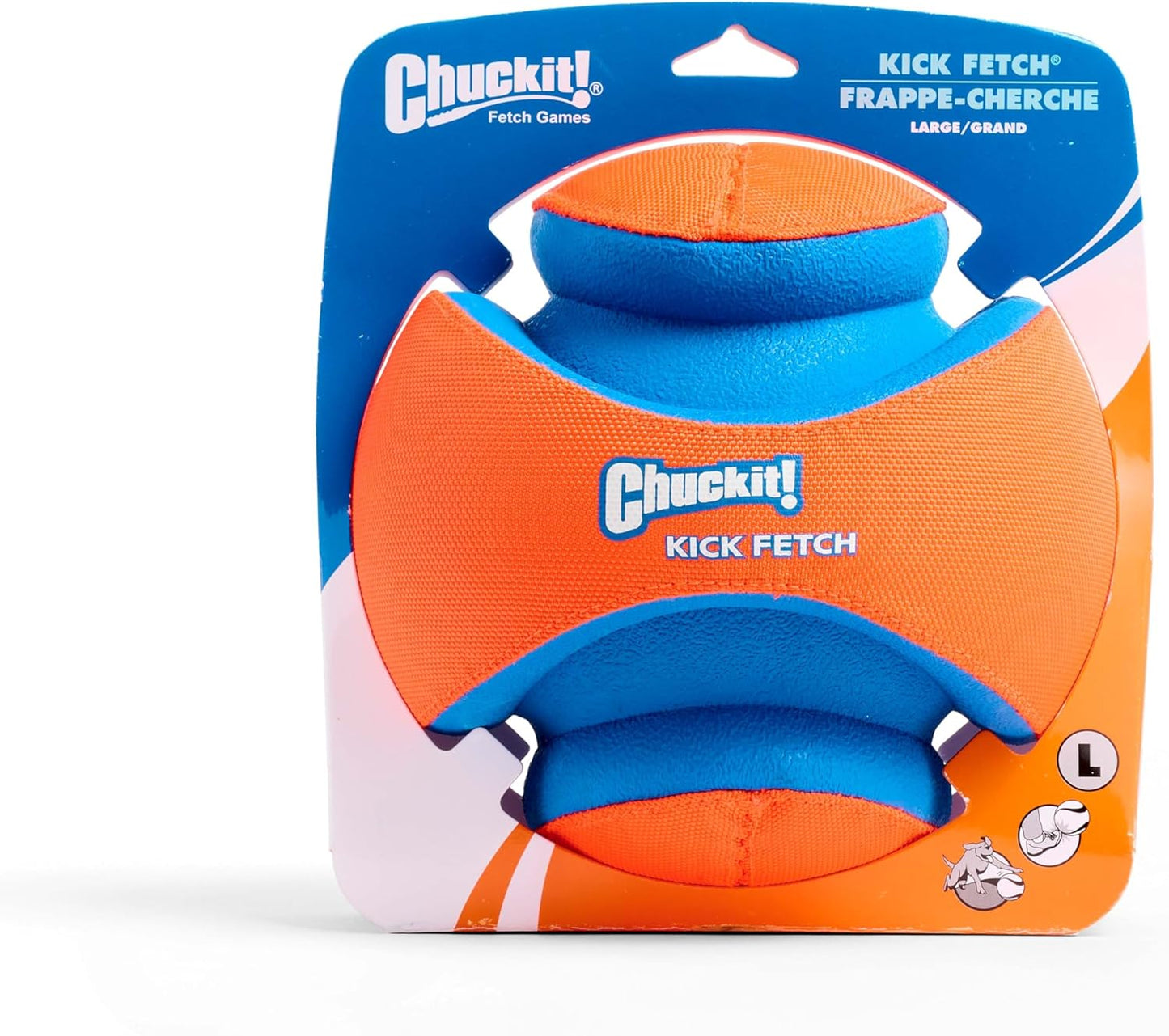 Kick Fetch Hundeball, Mehrfarbig/Meereswellen (Ocean Tides) Large