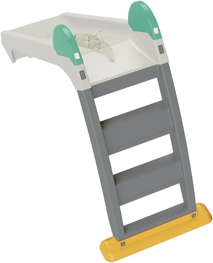 Kinderrutsche für Indoor & Outdoor, Weiss & Grau