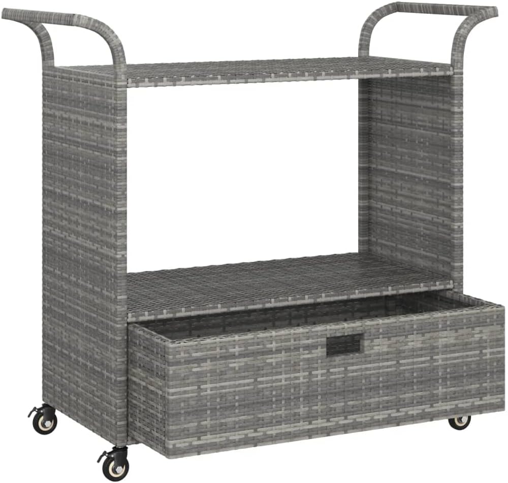 Barwagen mit Schublade, Grau