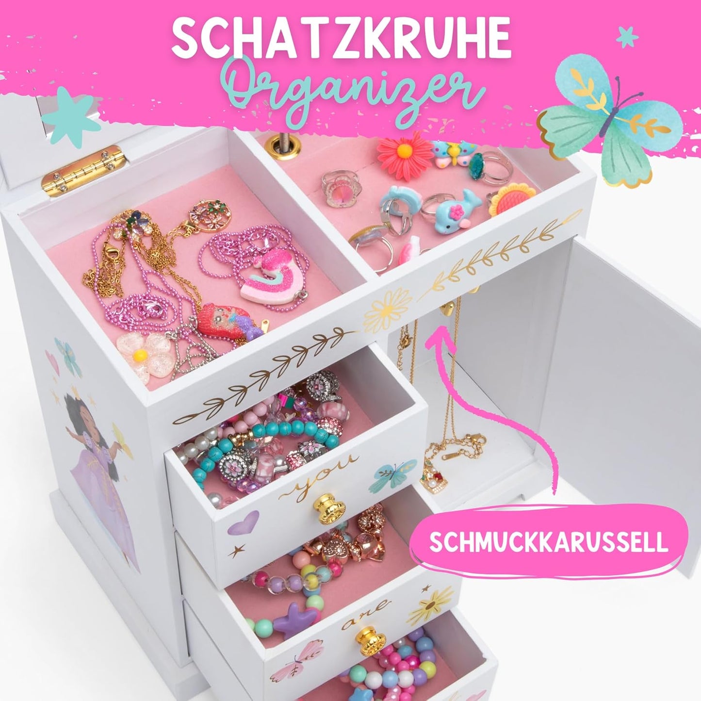 Musikalische Kinderspieluhr mit Spiegel, Perfekte Prinzessin