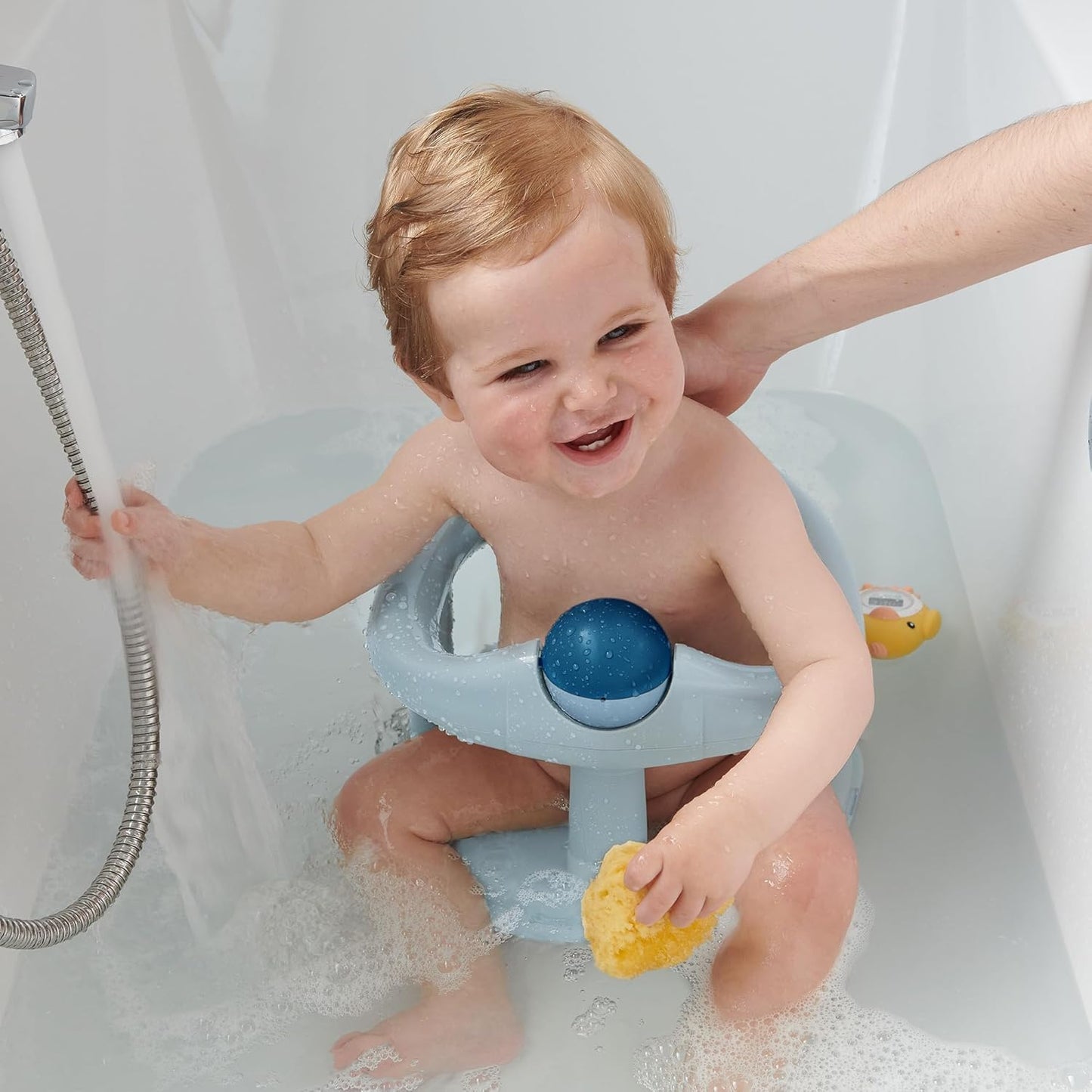 Drehbarer Badesitz für Babys (6-12 Monate), Blue