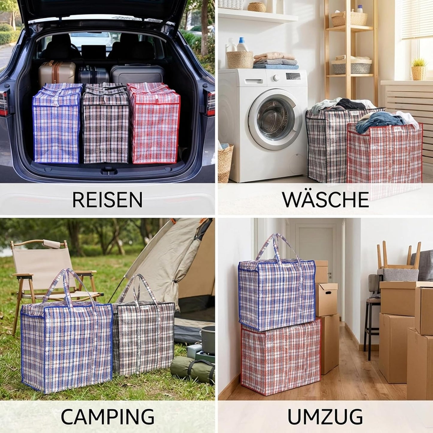 9er-Pack Aufbewahrungstaschen, Sortiert 9 Stück