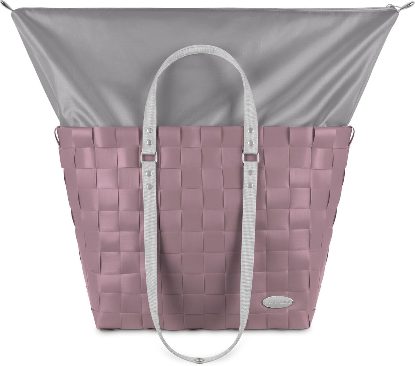 Grosser Einkaufskorb mit langen Henkeln (25 L), Einheitsgrösse Dusty Pink