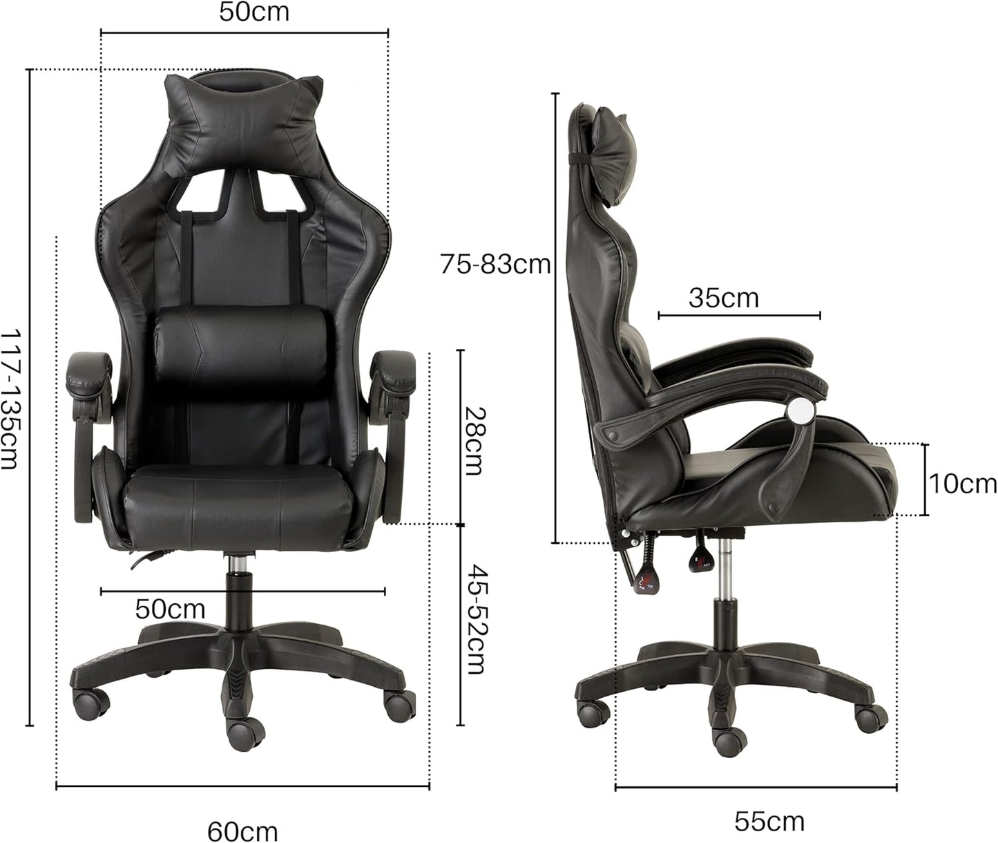 Gaming-Stuhl, Schwarz