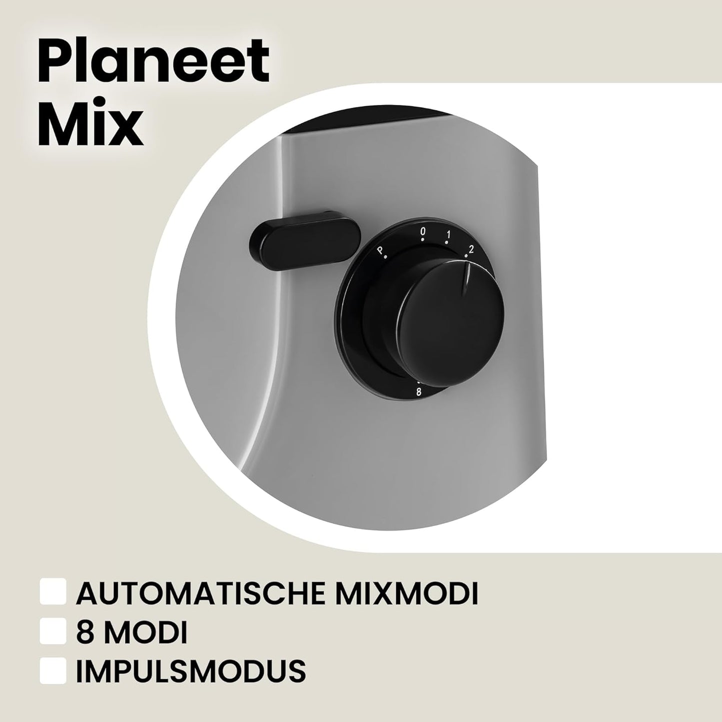 Planeet Mix Küchenmaschine, Planeet Mix Grau