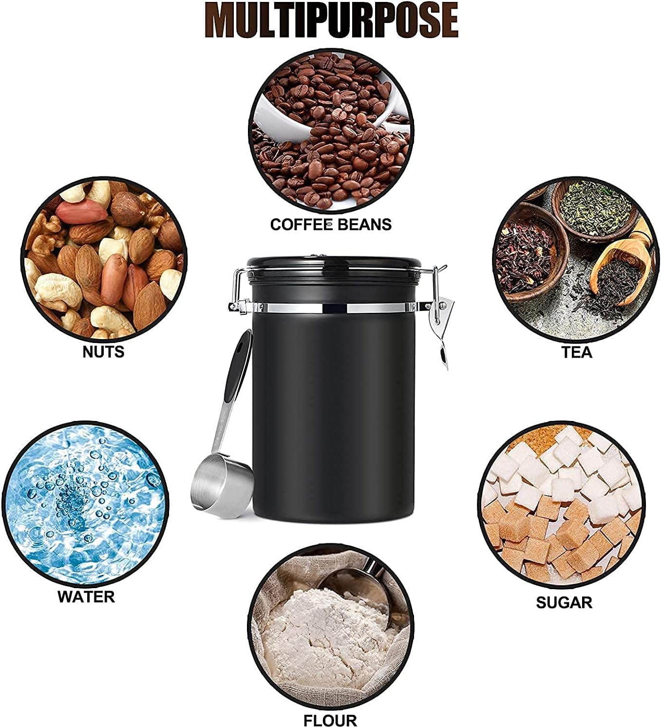 Luftdichte Kaffeedose, Noir-1KG