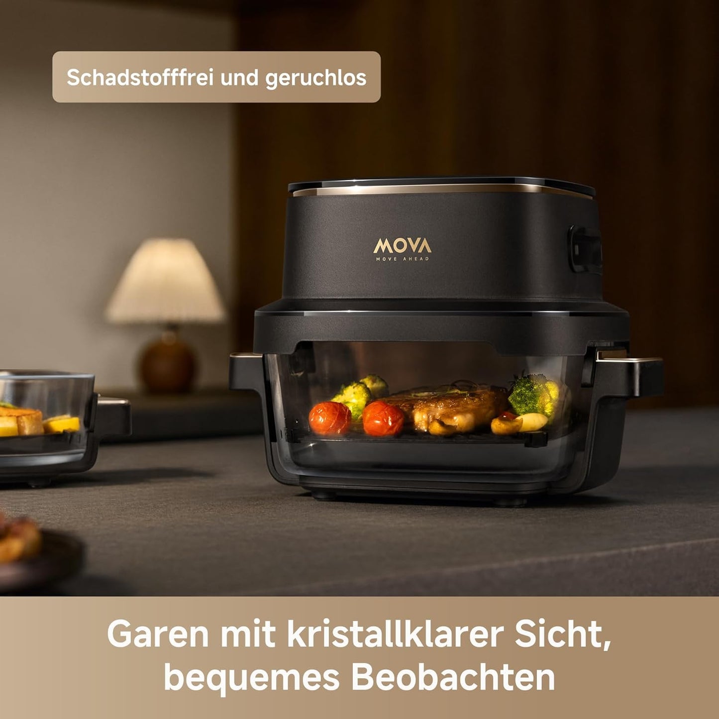 Aeroglass Heissluftfritteuse mit Glasinnenraum AF20 Pro, AF20 Pro