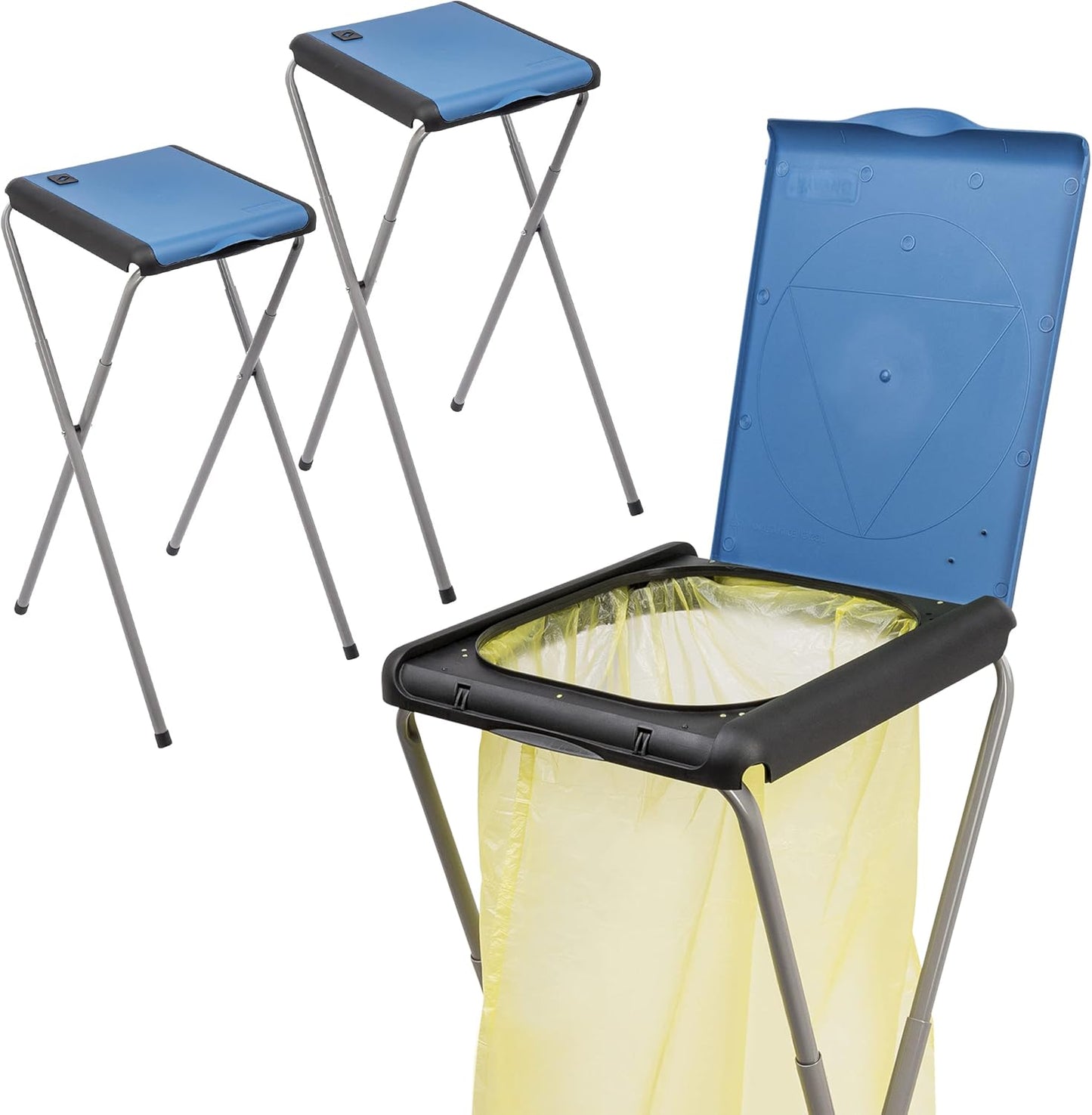 Müllsackständer höhenverstellbar, Blau 2 Stück