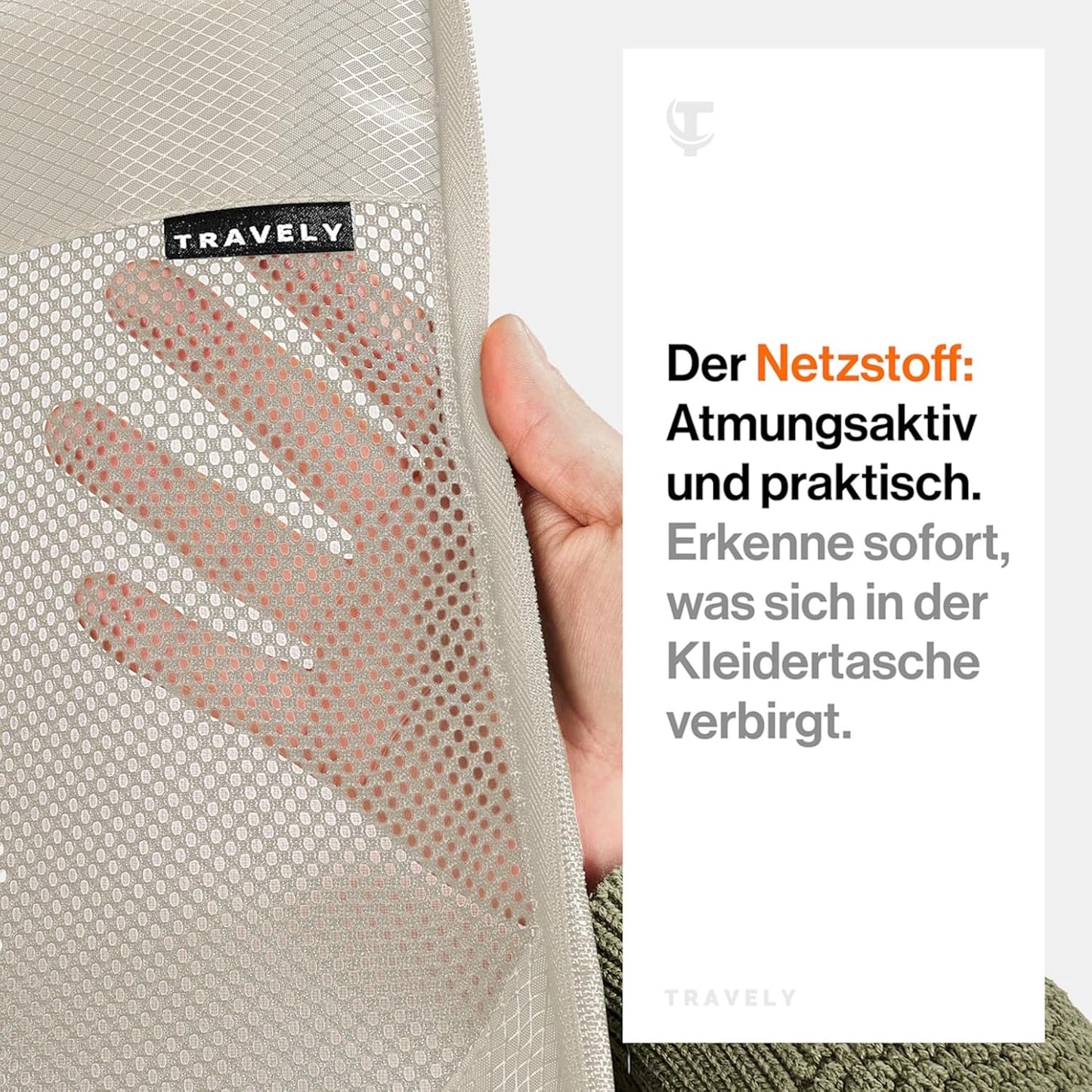 5-teiliges Packwürfel-Set, Beige 5 Teile Gr. Set