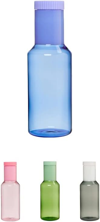 Glaskaraffe mit Deckel, Blau